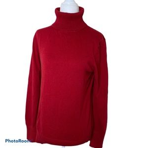 L.L.Bean M-Reg Cashmere Blend Turtle Neck Top